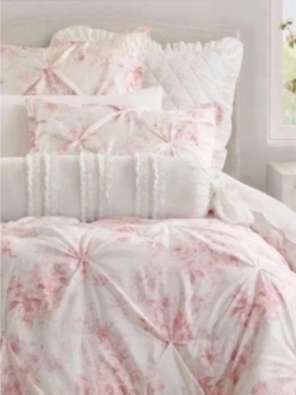 Retired Armoire Collection Pink Toile Full/Queen Reversible Comforter NWT - Picture 5 of 8